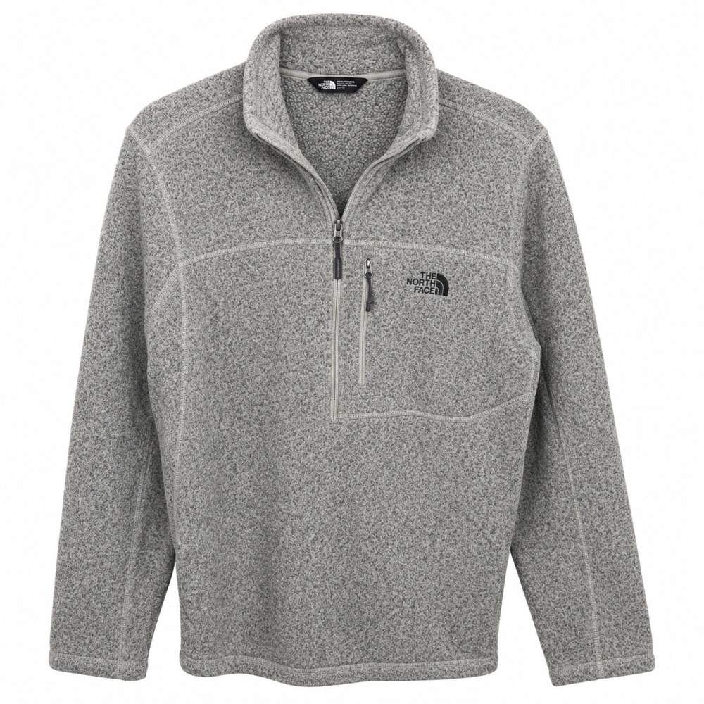 The North Face Men's XL Gray Fleece 1/2 Zip Pullover Jacket Outdoor Lightweight
